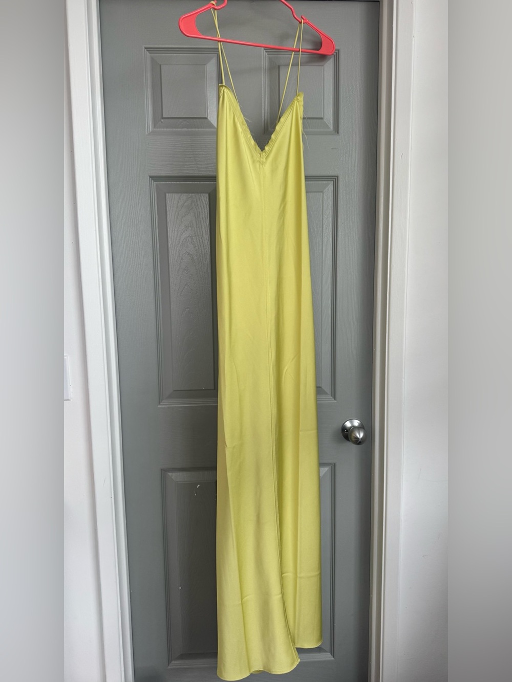 Local European Lemon Yellow Maxi Slip Dress